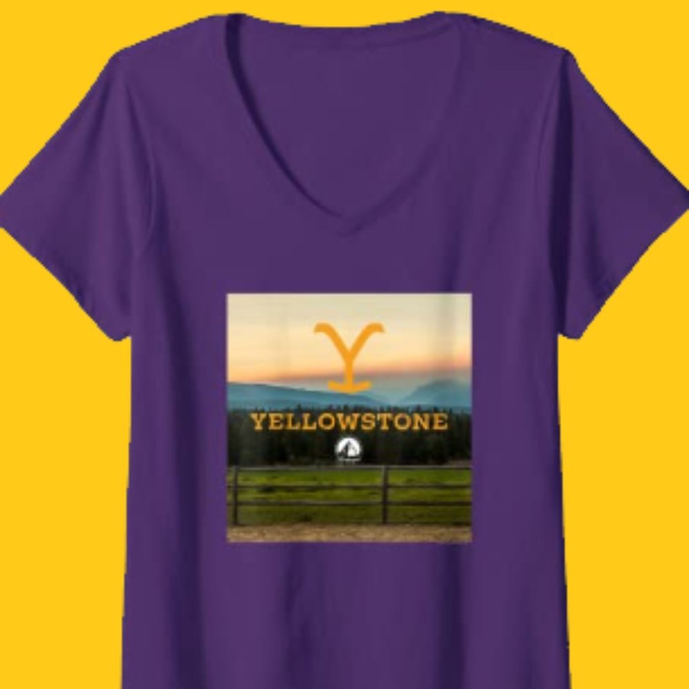 Womens Yellowstone Dutton Ranch Back Country V-Neck T-Shirt ***Hot selling*****